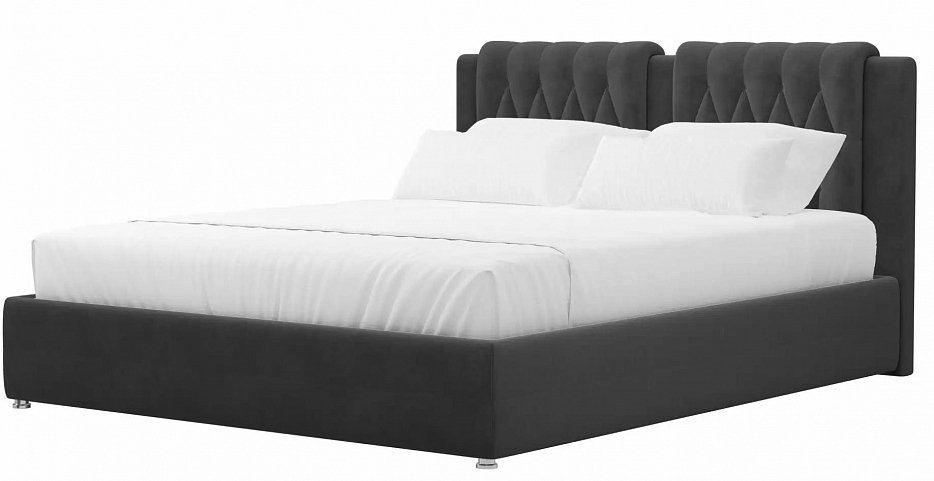 Кровать интерьерная Камилла 160 (серый)